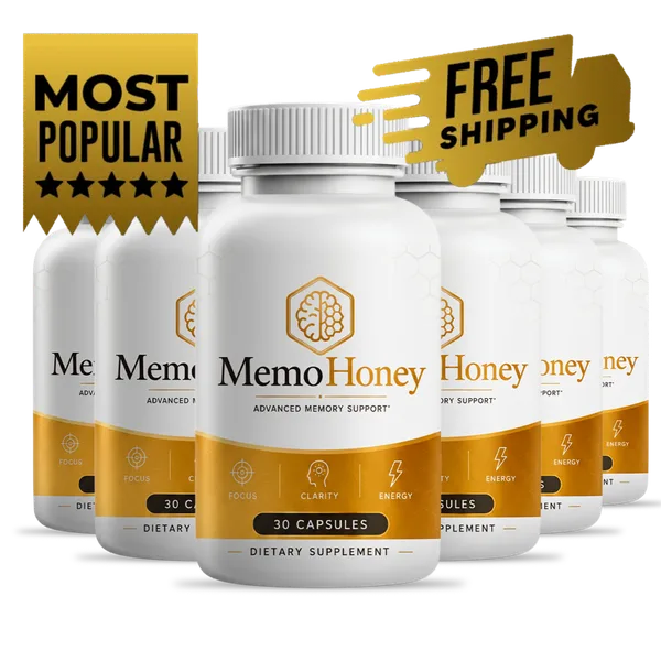 MemoHoney 6-bottle best offer bundle — six bottles of memory support capsules